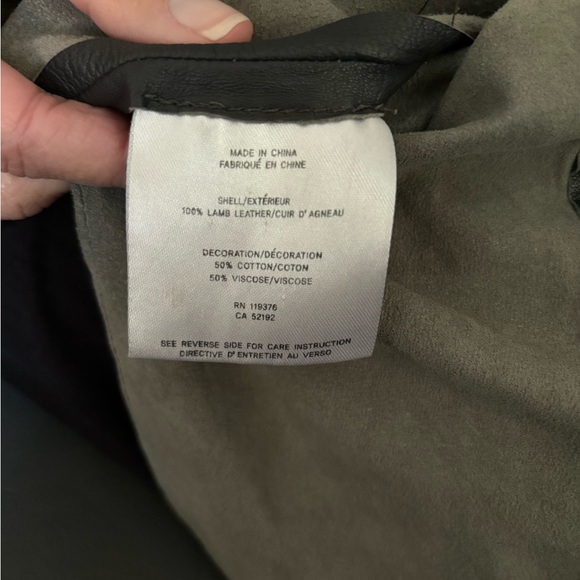 Helmut lang. leather body shirt with sheer sleeves. Great condition. - Picture 4 of 5